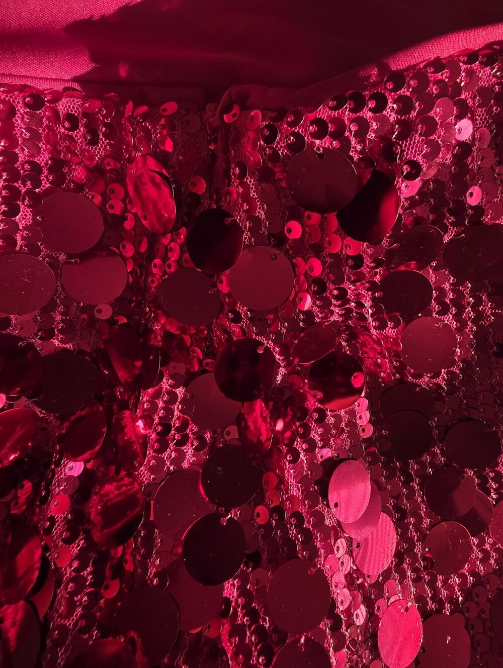 Cider Fuchsia Sequin Mini Skirt - Picture 4 of 4